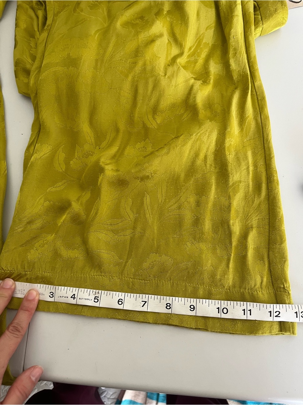 Favorite Daughter Satin Jacquard Wide Leg Friday Wide Leg Pant Lime 12 Persephon - Picture 9 of 17